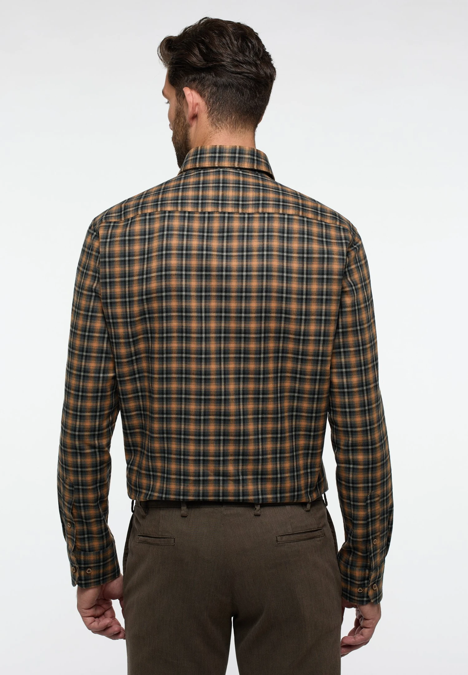 Eterna Kariertes Tailoring Modern Fit - Overhemd - Schwarz 4 Eterna Kariertes Tailoring Modern Fit - Overhemd - Schwarz - Afbeelding 2