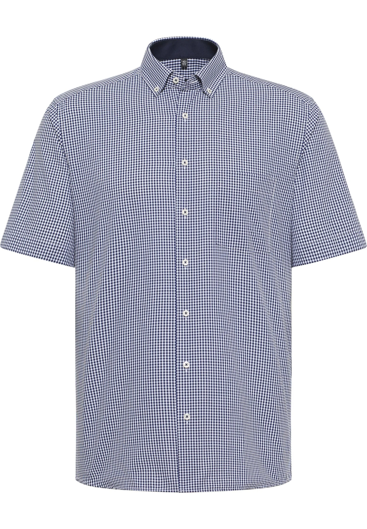 Eterna Kariertes Kurzarm Modern Fit - Overhemd - Navy 6 Eterna Kariertes Kurzarm Modern Fit - Overhemd - Navy - Afbeelding 4