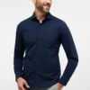 Eterna Seersucker Slim Fit - Overhemd - Navy 1 Eterna Seersucker Slim Fit - Overhemd - Navy -Eterna 35866905effe43e79f579961df4520ba