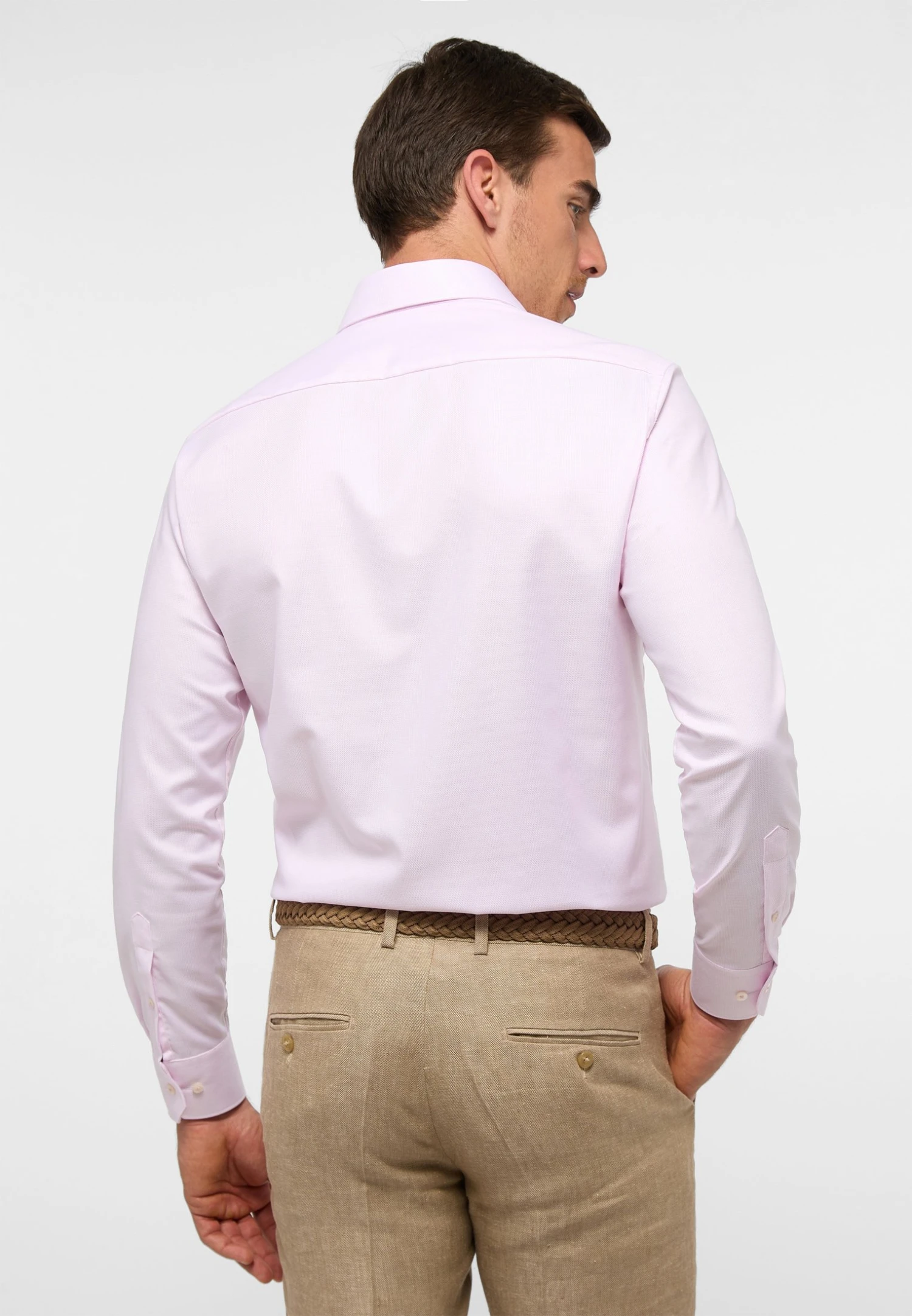 Eterna Strukturiertes Twill Modern Fit - Overhemd - Rosa 4 Eterna Strukturiertes Twill Modern Fit - Overhemd - Rosa - Afbeelding 2