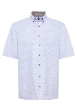Eterna Kariertes Twill-Kurzarm Comfort Fit - Overhemd - Hellblau 11 Eterna Kariertes Twill-Kurzarm Comfort Fit - Overhemd - Hellblau -Eterna 38c79b57e2aa4627b94f0f31c60972b0