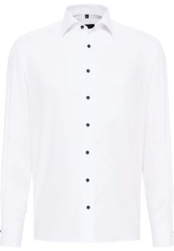 Eterna Struktur Comfort Fit - Zakelijk Overhemd - Weiß -Eterna 39718fb5ef644cbe9ef9b42fc9d926f9