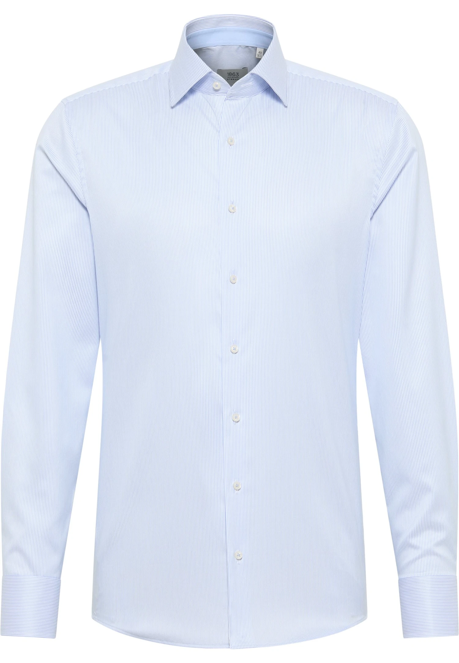 Eterna Gestreiftes Slim Fit - Zakelijk Overhemd - Hellblau 6 Eterna Gestreiftes Slim Fit - Zakelijk Overhemd - Hellblau - Afbeelding 4