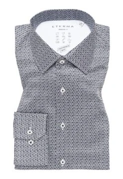 Eterna Bedrucktes Performance Modern Fit - Overhemd - Schwarz -Eterna 3cad8507eaf749a5985b18ab14746790