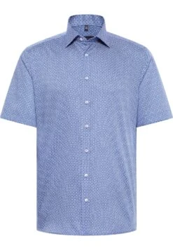 Eterna Bedrucktes Twill Kurzarm Modern Fit - Overhemd - Hellblau -Eterna 3ce3da67b1d3433f9267001295da60ff