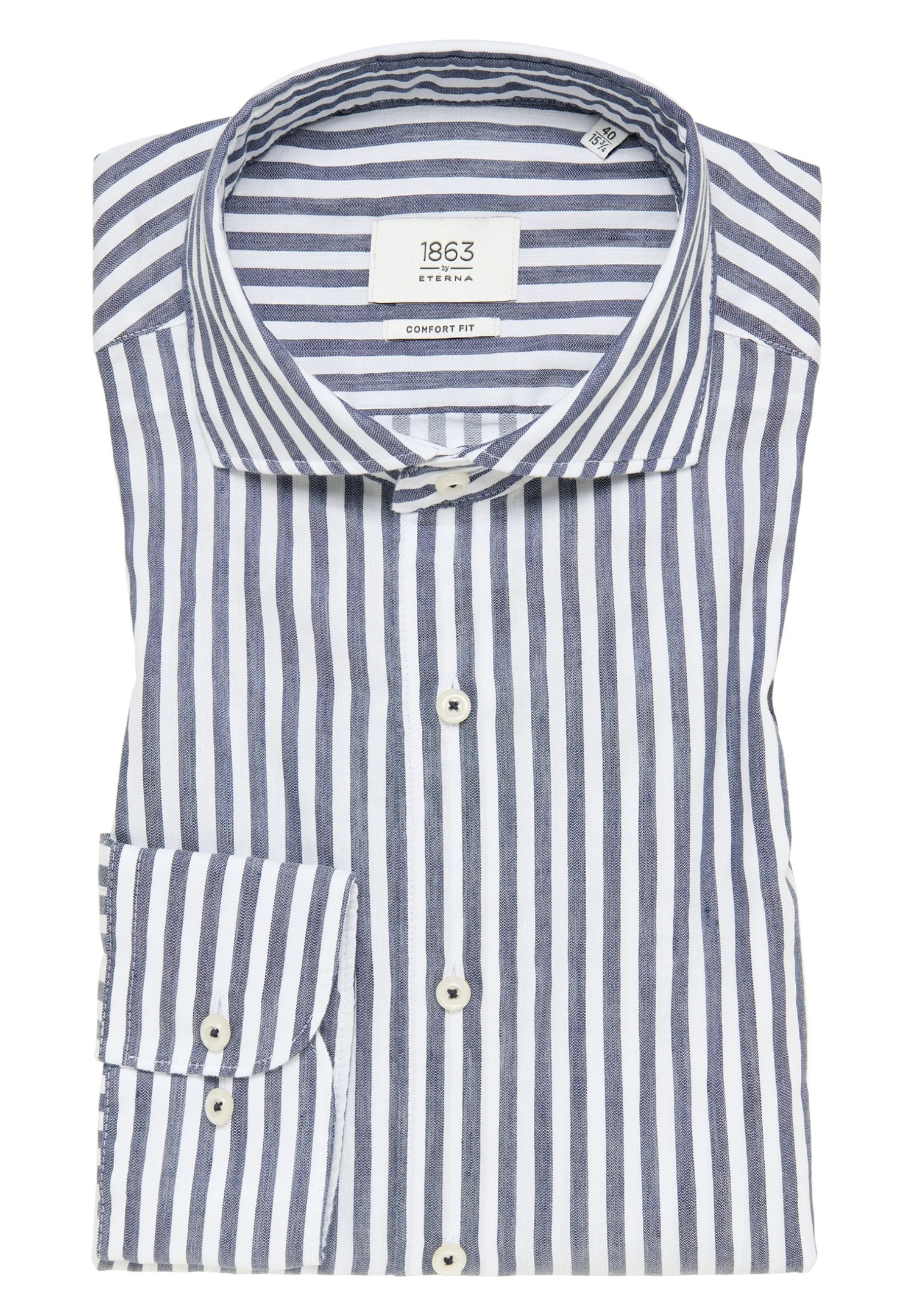 Eterna Papa-Sohn Comfort Fit - Overhemd - Navy 8 Eterna Papa-Sohn Comfort Fit - Overhemd - Navy - Afbeelding 6