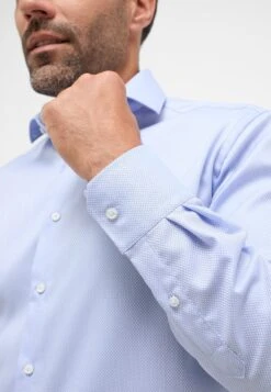 Eterna Struktur-Modern Fit - Overhemd - Hellblau -Eterna 3f4e022026be49cda234121c070d4e29