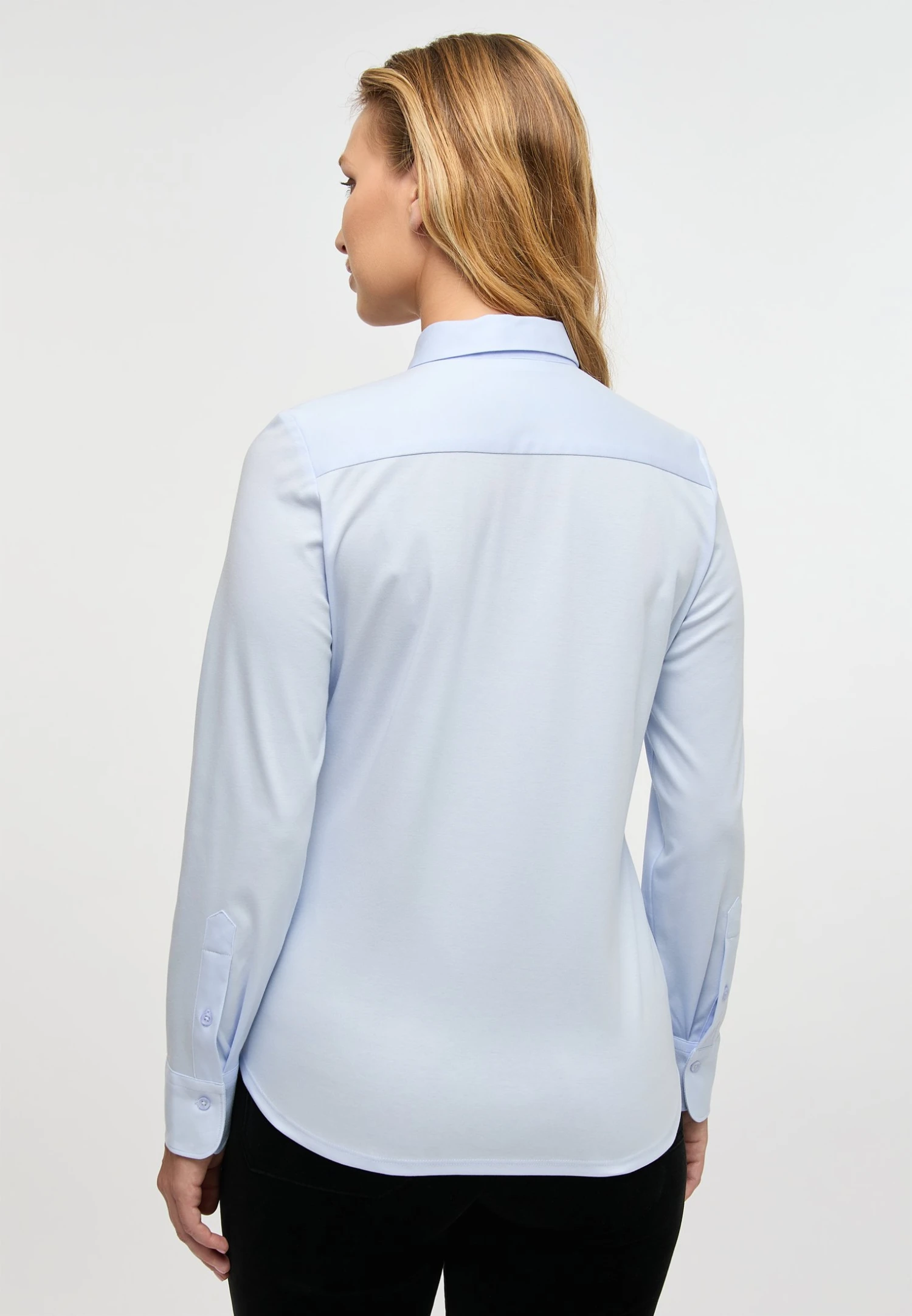 Eterna Langarm Modern Classic - Overhemdblouse - Hellblau 4 Eterna Langarm Modern Classic - Overhemdblouse - Hellblau - Afbeelding 2