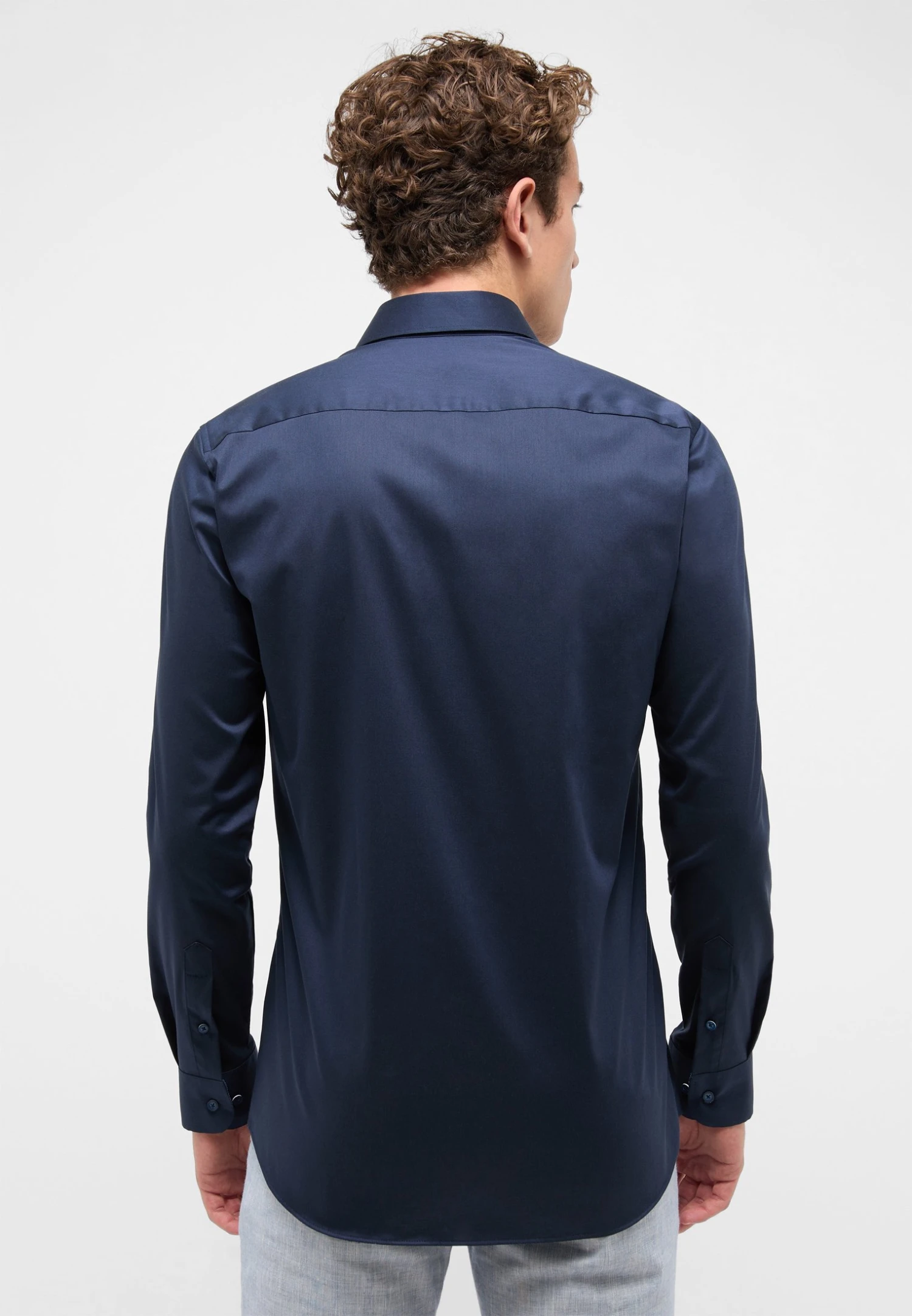 Eterna Performance Slim Fit - Overhemd - Navy 4 Eterna Performance Slim Fit - Overhemd - Navy - Afbeelding 2