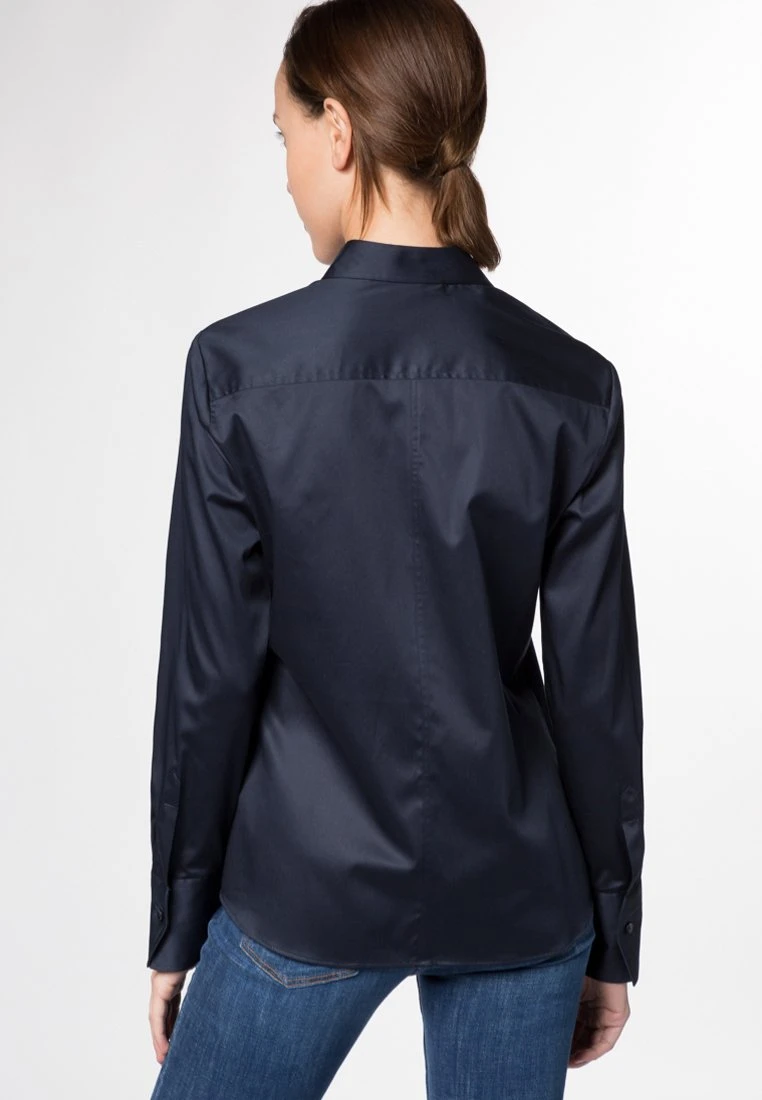 Eterna Modern Classic - Overhemdblouse - Marine 4 Eterna Modern Classic - Overhemdblouse - Marine - Afbeelding 2