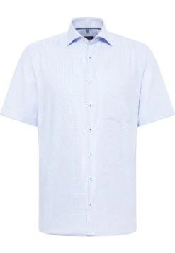 Eterna KariertesKurzarm Modern Fit - Overhemd - Blau -Eterna 42c9481ff1e14878b5b7dffac1aab3b1