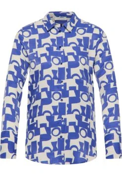 Eterna Regular Fit - Overhemdblouse - Weiß/Blau -Eterna 4630d66af6bb406cbf612f97c437dae6