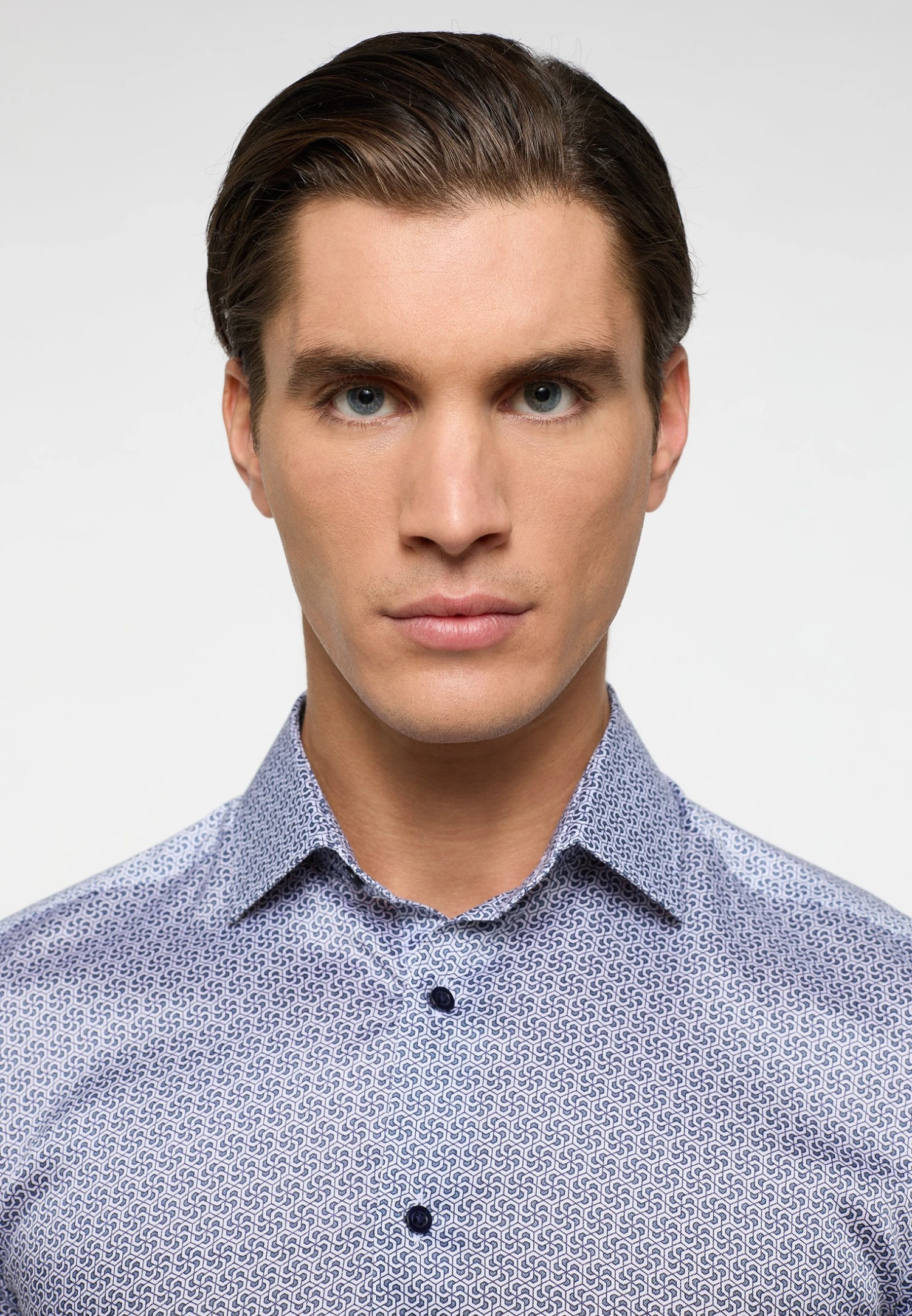 Eterna Slim Fit - Overhemd - Rauchblau 5 Eterna Slim Fit - Overhemd - Rauchblau - Afbeelding 3