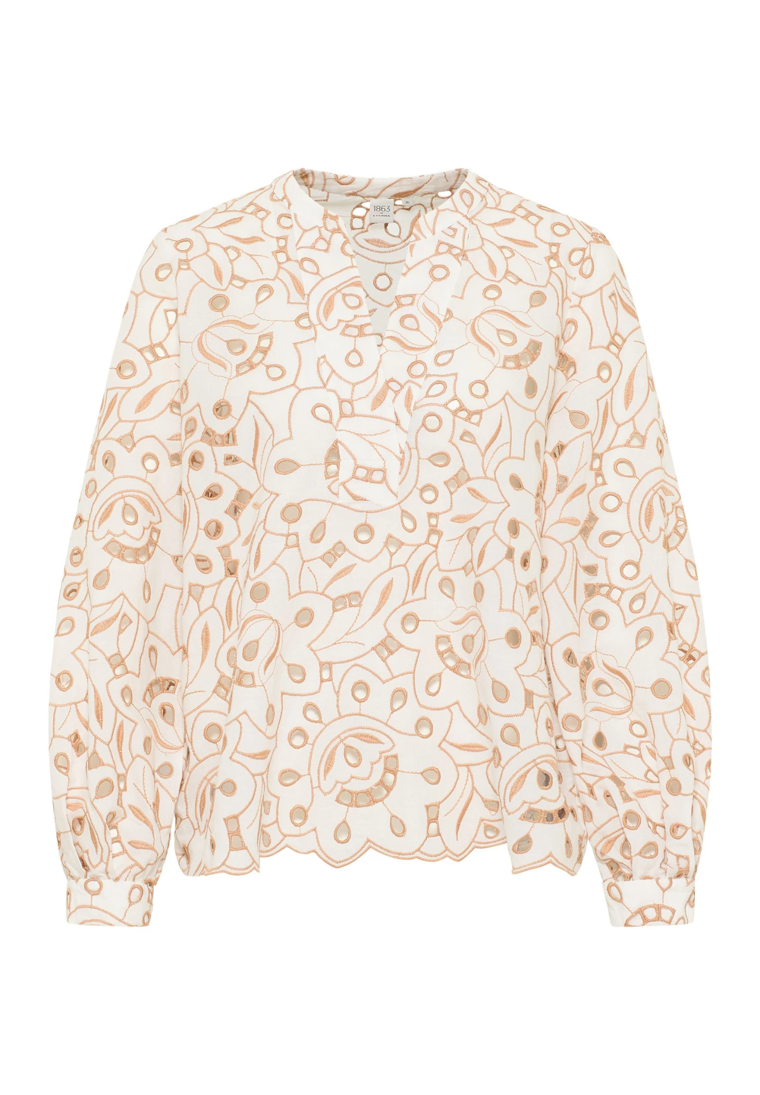 Eterna Lochstickerei - Blouse - Weiß 6 Eterna Lochstickerei - Blouse - Weiß - Afbeelding 4