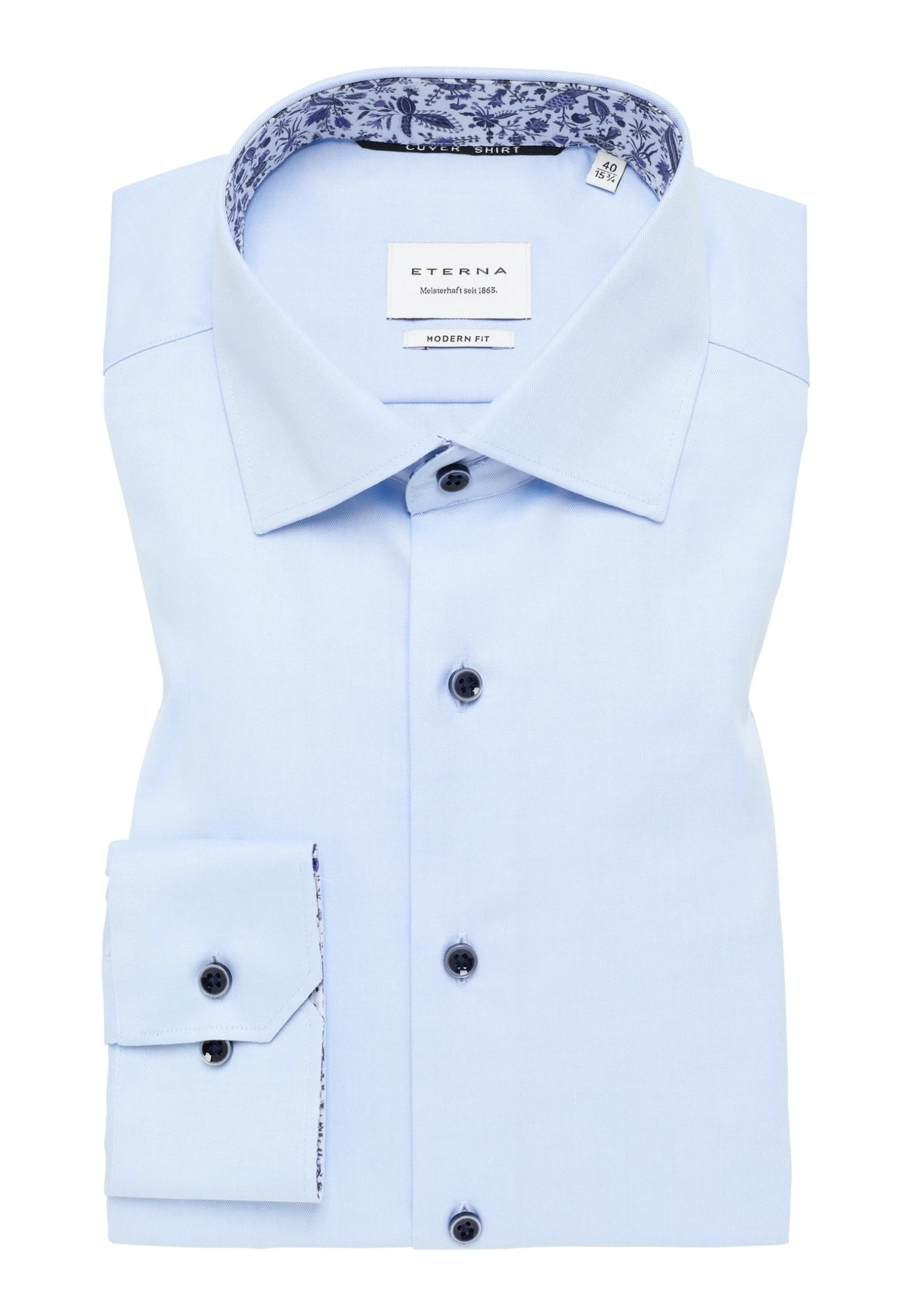 Eterna Cover Modern Fit - Overhemd - Hellblau 8 Eterna Cover Modern Fit - Overhemd - Hellblau - Afbeelding 6