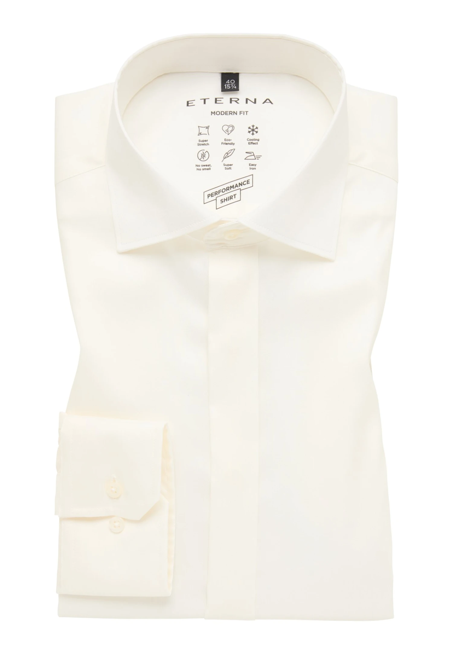 Eterna Modern Fit - Zakelijk Overhemd - Ecru 8 Eterna Modern Fit - Zakelijk Overhemd - Ecru - Afbeelding 6