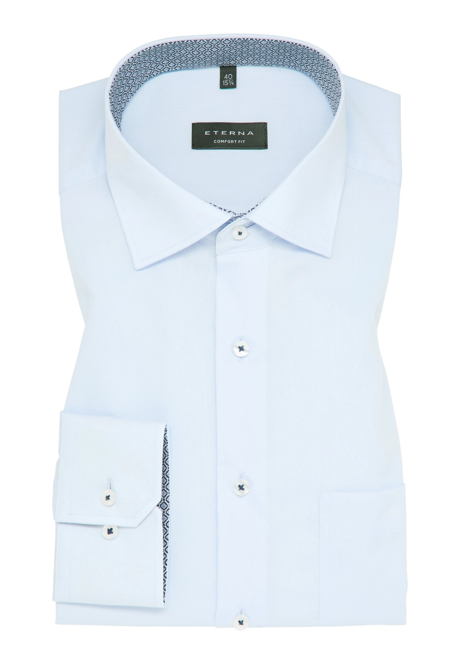 Eterna Original Comfort Fit - Overhemd - Himmelblau 7 Eterna Original Comfort Fit - Overhemd - Himmelblau - Afbeelding 5
