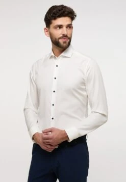 Eterna Slim Fit - Zakelijk Overhemd - Beige