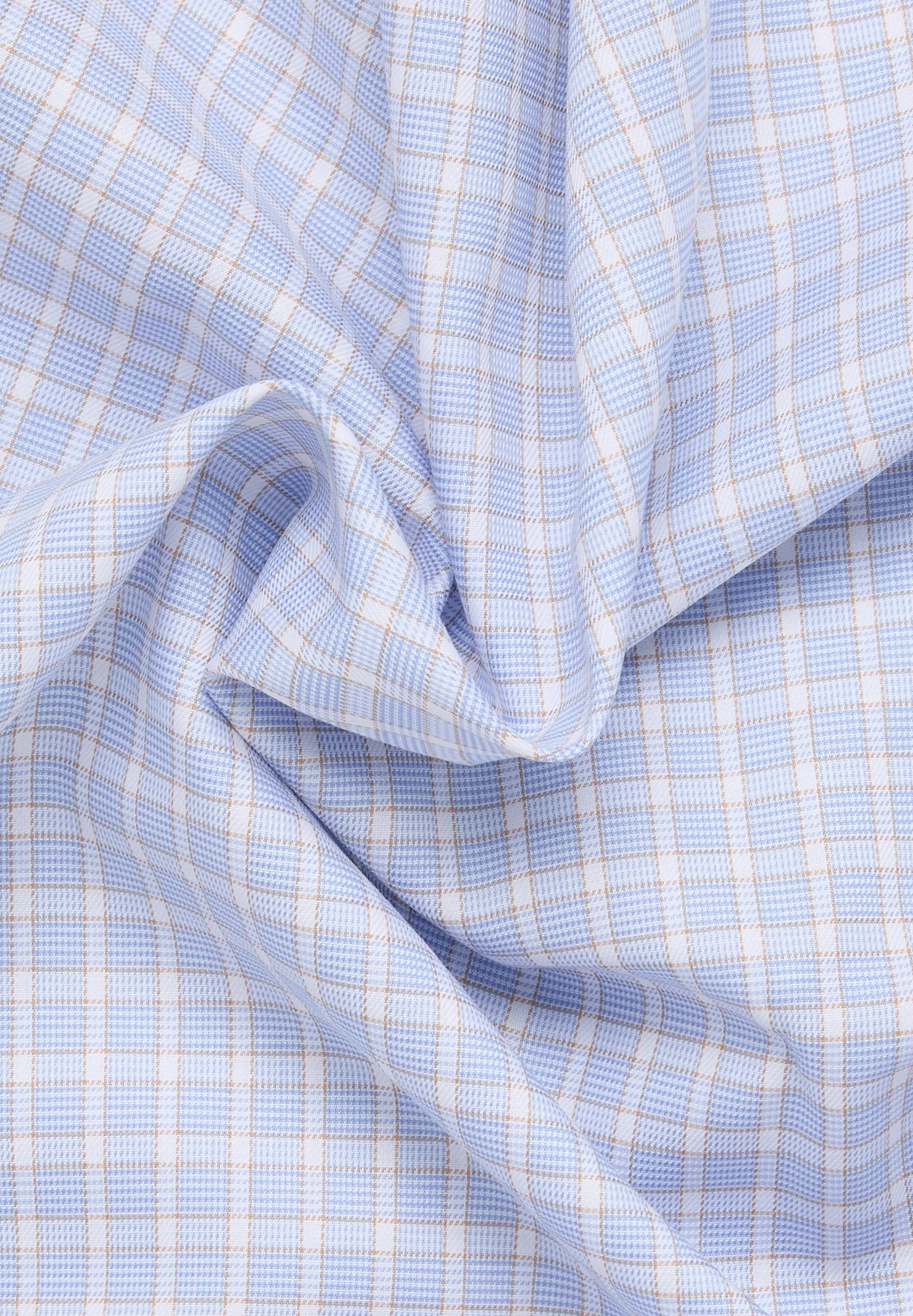 Eterna Kariertes Twill-Kurzarm Comfort Fit - Overhemd - Hellblau 7 Eterna Kariertes Twill-Kurzarm Comfort Fit - Overhemd - Hellblau - Afbeelding 5