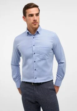Eterna Struktur Modern Fit - Overhemd - Blau