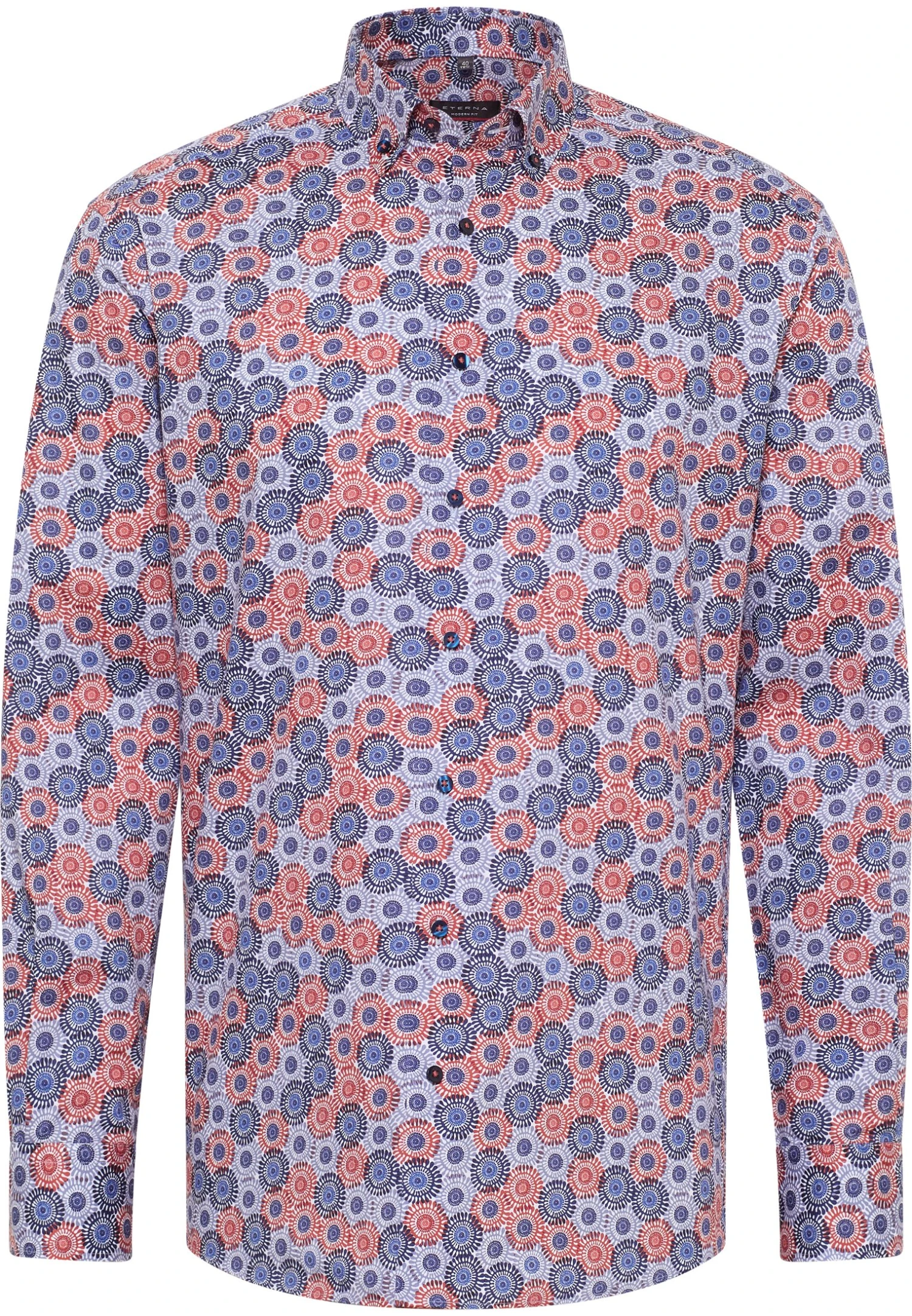 Eterna Bedrucktes Twill Modern Fit - Overhemd - Rot 6 Eterna Bedrucktes Twill Modern Fit - Overhemd - Rot - Afbeelding 4