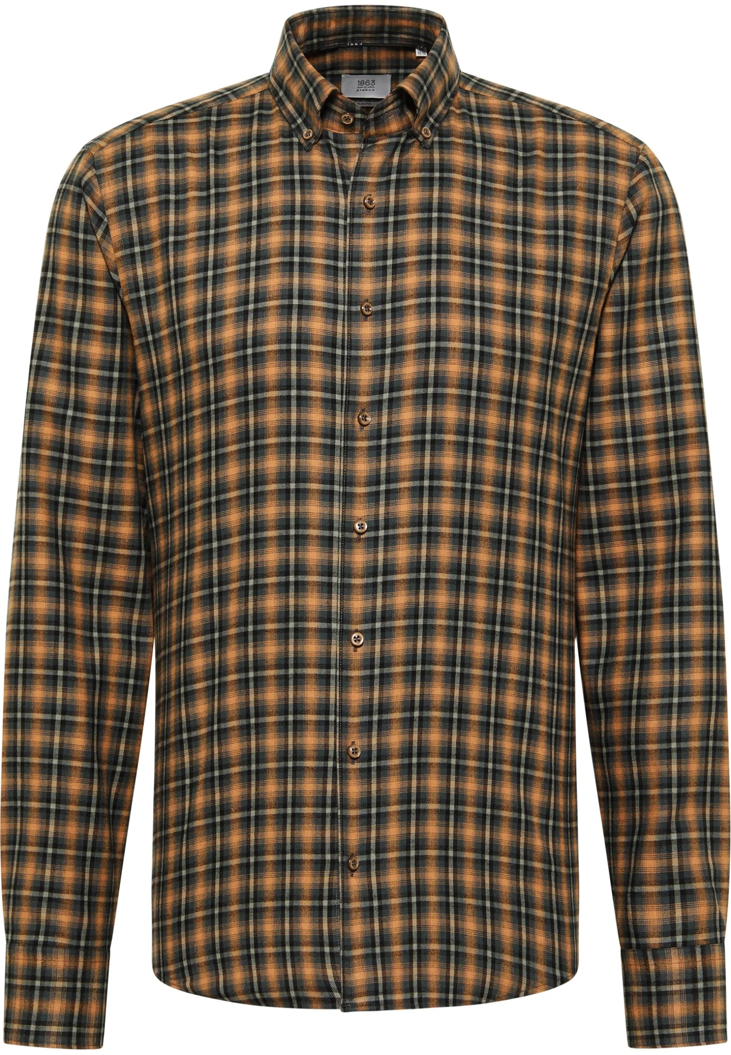 Eterna Kariertes Soft TailoringSlim Fit - Overhemd - Schwarz 6 Eterna Kariertes Soft TailoringSlim Fit - Overhemd - Schwarz - Afbeelding 4