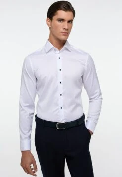 Eterna Unifarbenes Gentle- Overhemd - Weiß