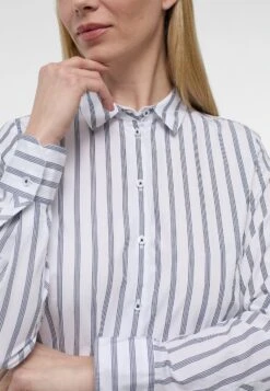 Eterna Overhemdblouse - Weiß Navy 9 Eterna Overhemdblouse - Weiß Navy -Eterna 4dba0dca5a7146caa4809cfa3c9d4f1d
