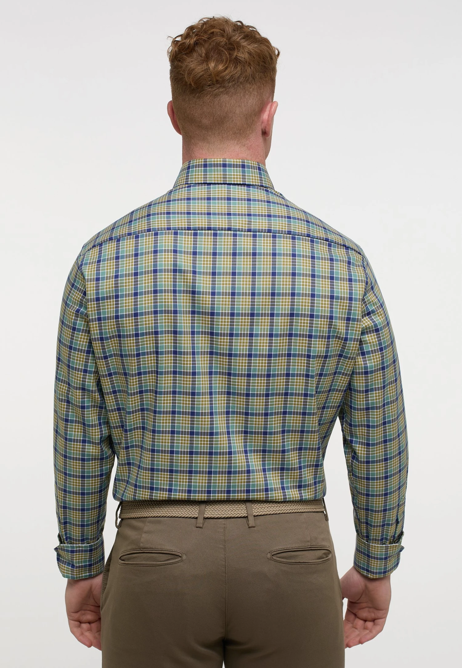 Eterna Kariertes Comfort Fit - Overhemd - Grün 4 Eterna Kariertes Comfort Fit - Overhemd - Grün - Afbeelding 2