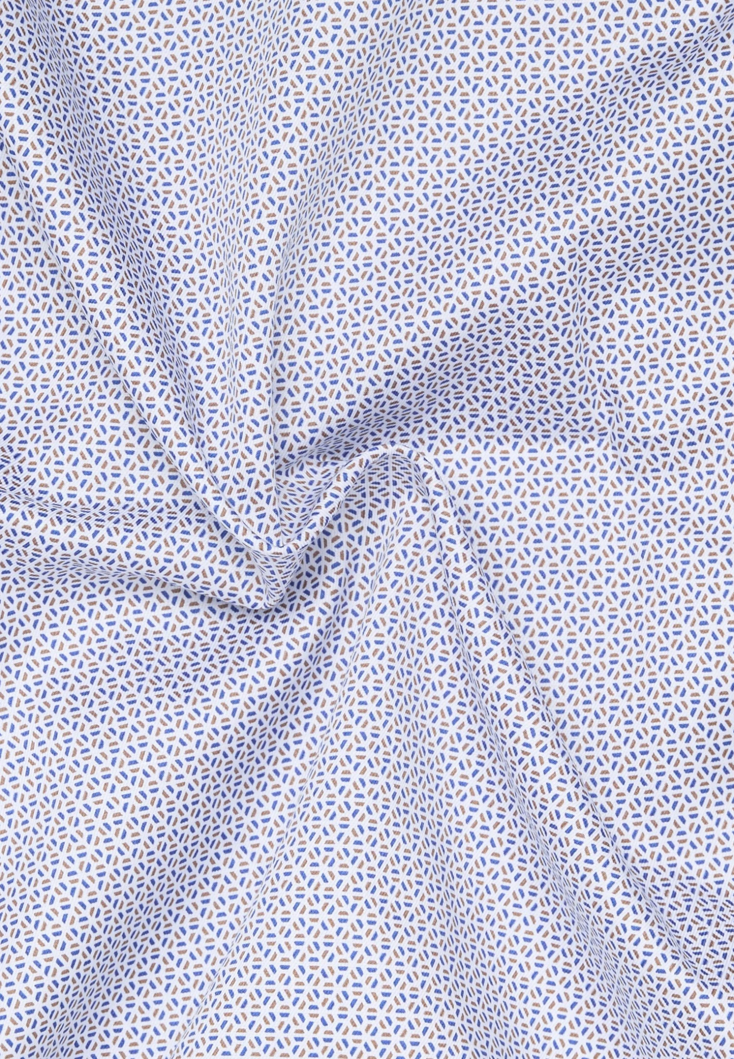 Eterna Bedrucktes Twill-Kurzarm Modern Fit - Overhemd - Sand 8 Eterna Bedrucktes Twill-Kurzarm Modern Fit - Overhemd - Sand - Afbeelding 6