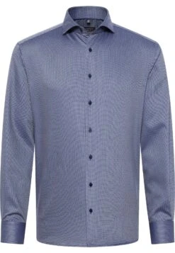 Eterna Struktur-Modern Fit - Overhemd - Stahlgrau -Eterna 50bf2be8c0aa4cddbf91d4fcd2c6b670