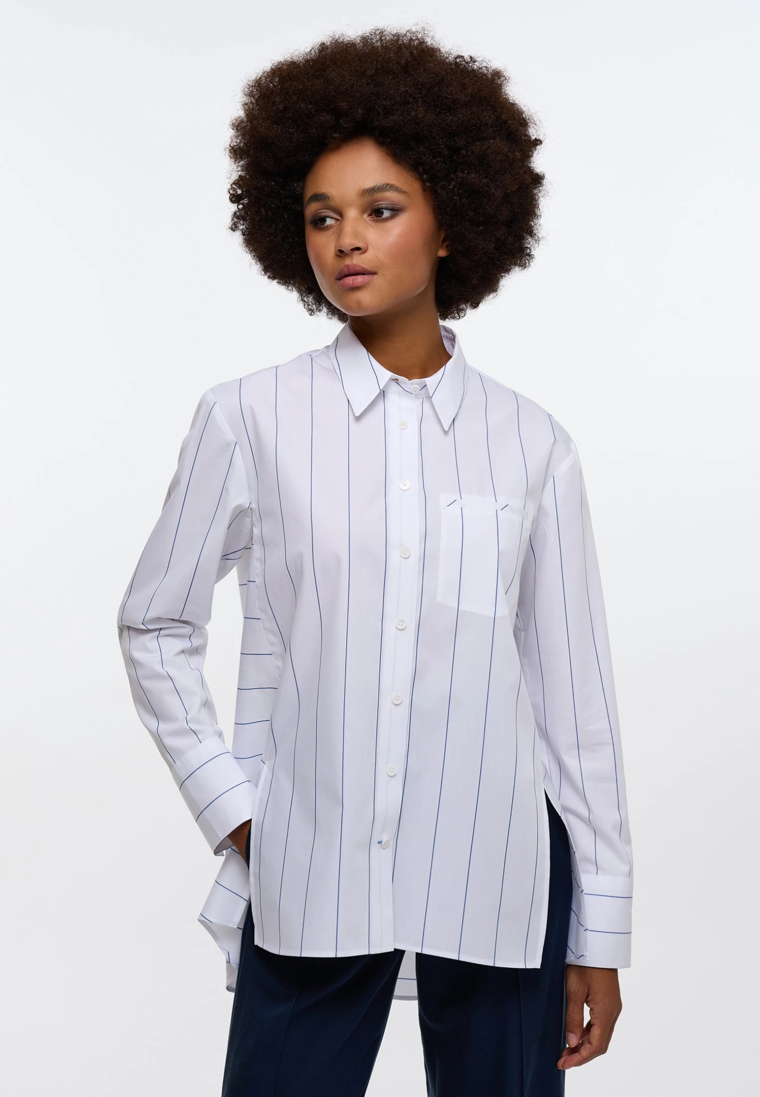 Eterna Loose Fit - Overhemdblouse - Azurblau 3 Eterna Loose Fit - Overhemdblouse - Azurblau