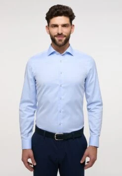 Eterna Unifarbenes Cover- Overhemd - Hellblau