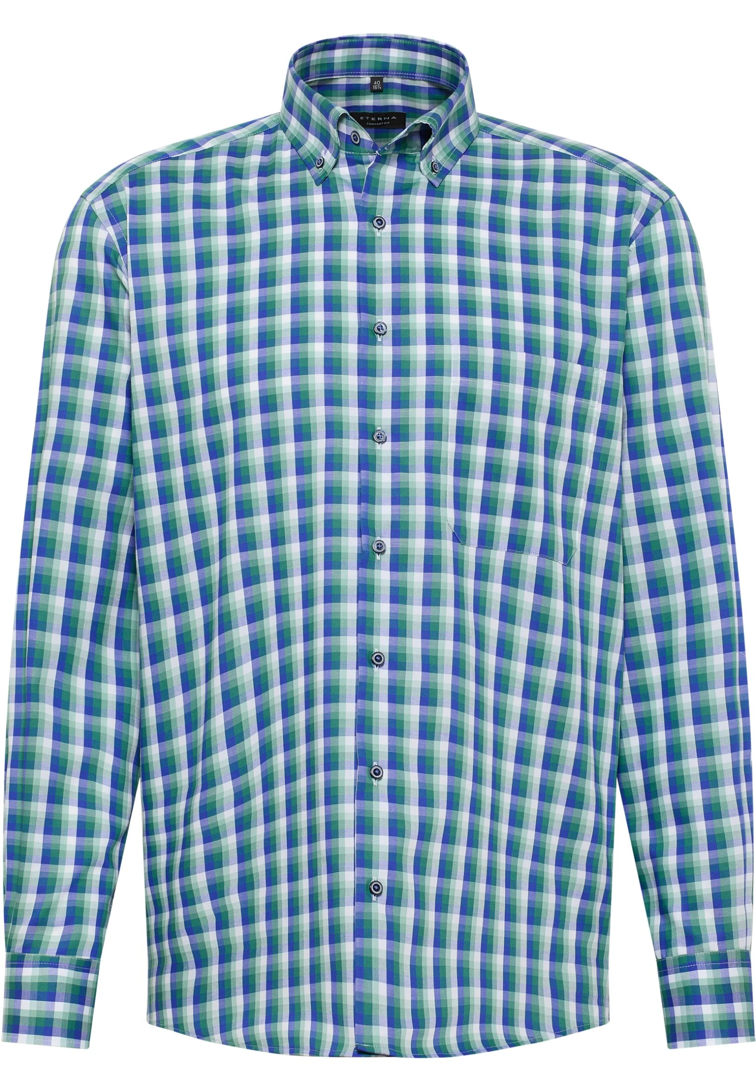 Eterna Pinpoint Comfort Fit - Overhemd - Grün 6 Eterna Pinpoint Comfort Fit - Overhemd - Grün - Afbeelding 4
