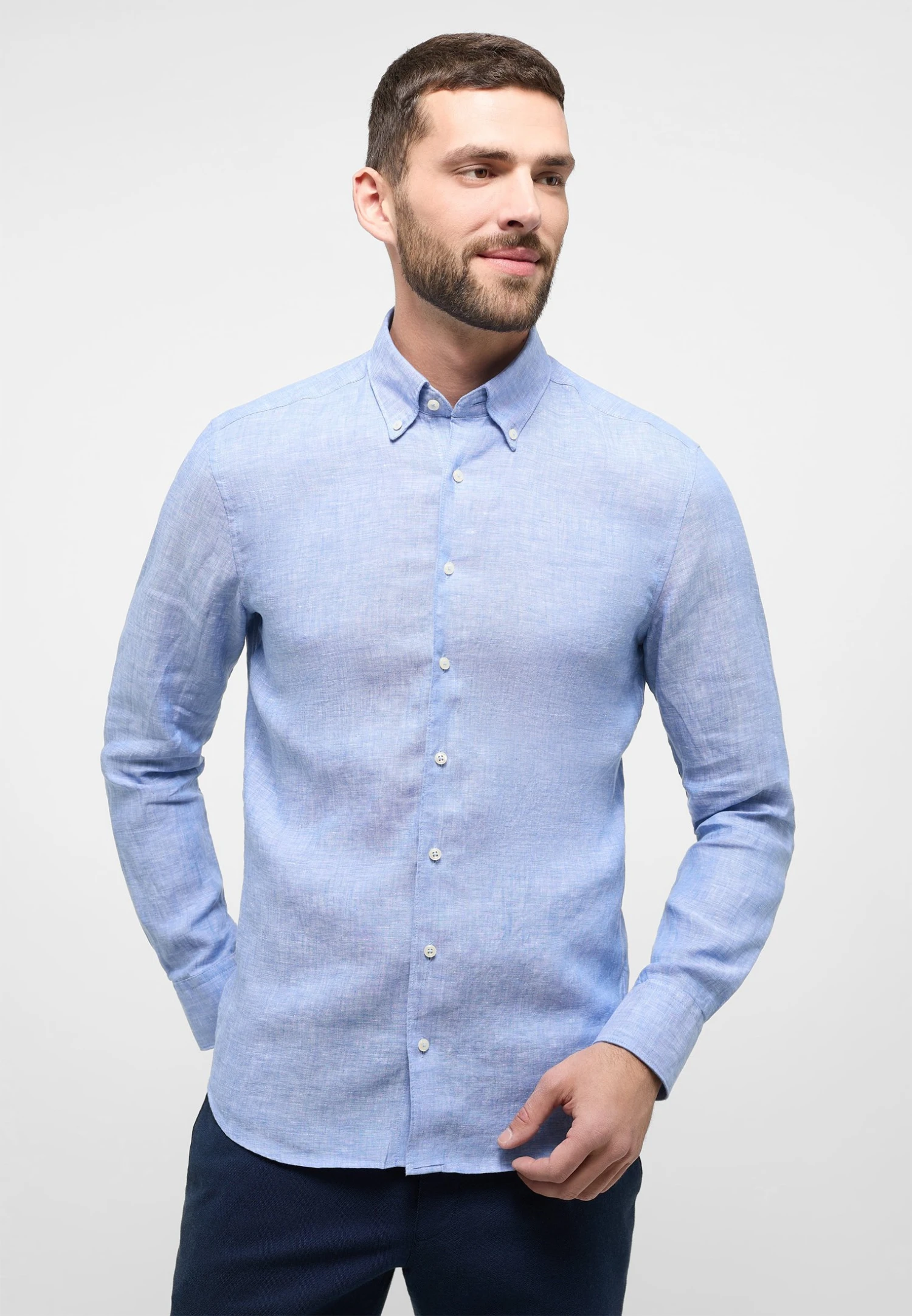 Eterna Soft Tailoring - Overhemd - Mittelblau 3 Eterna Soft Tailoring - Overhemd - Mittelblau