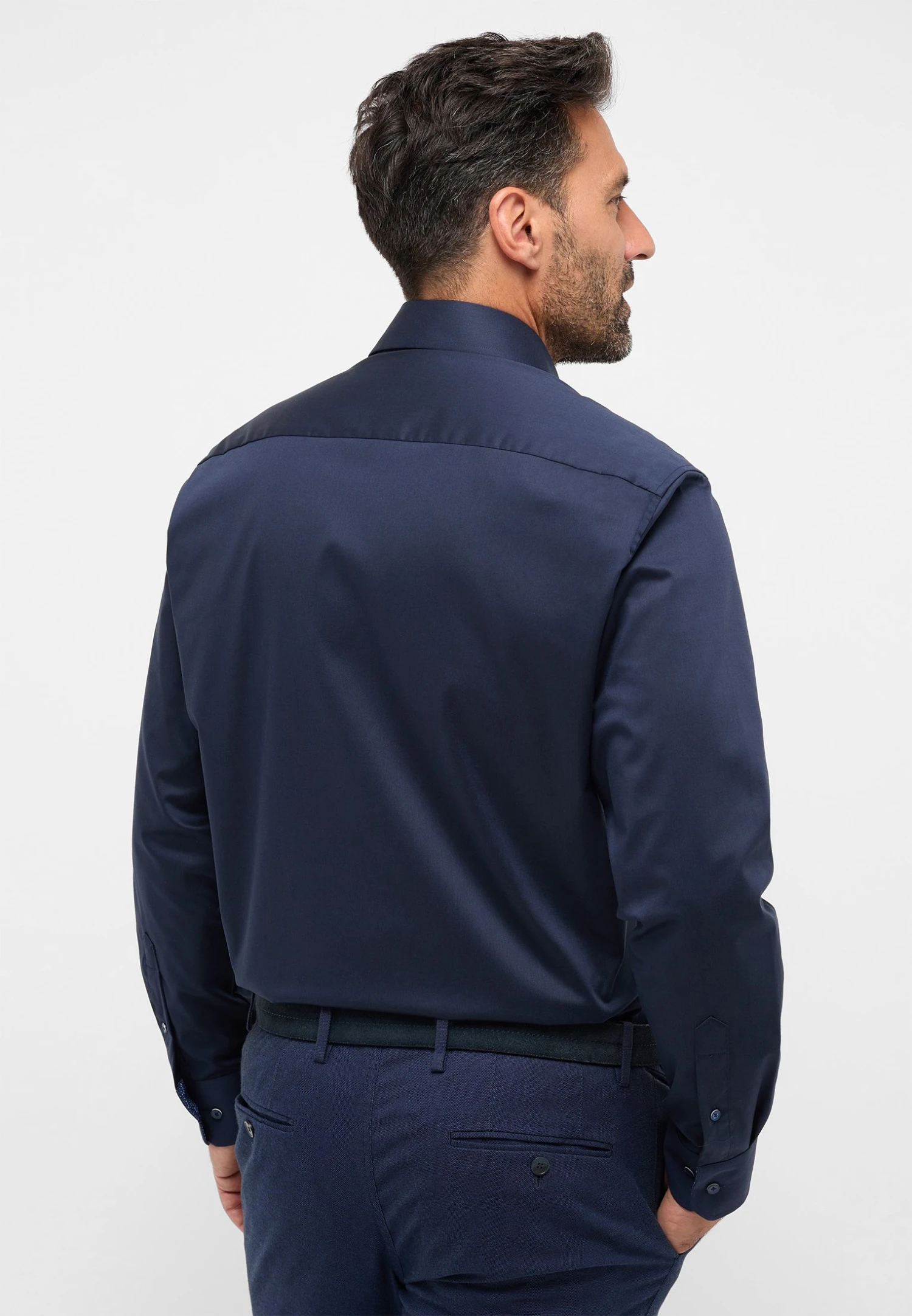 Eterna Performance Comfort Fit - Overhemd - Navy 4 Eterna Performance Comfort Fit - Overhemd - Navy - Afbeelding 2