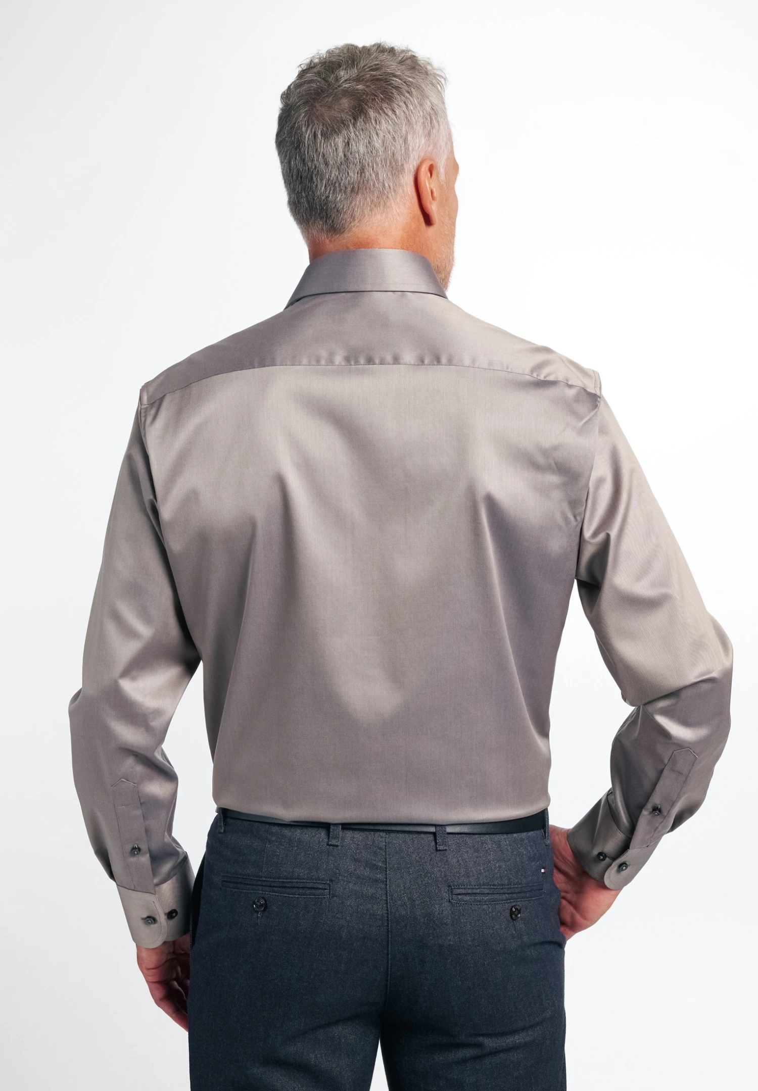 Eterna Comfort Fit - Zakelijk Overhemd - Taupe 4 Eterna Comfort Fit - Zakelijk Overhemd - Taupe - Afbeelding 2