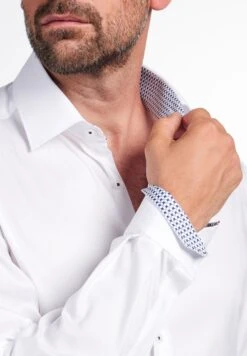 Eterna Langarm Modern Fit Twill-Stretch Unifarben - Zakelijk Overhemd - Weiß -Eterna 573bf900a05346aba94bc6f0637f8cc2