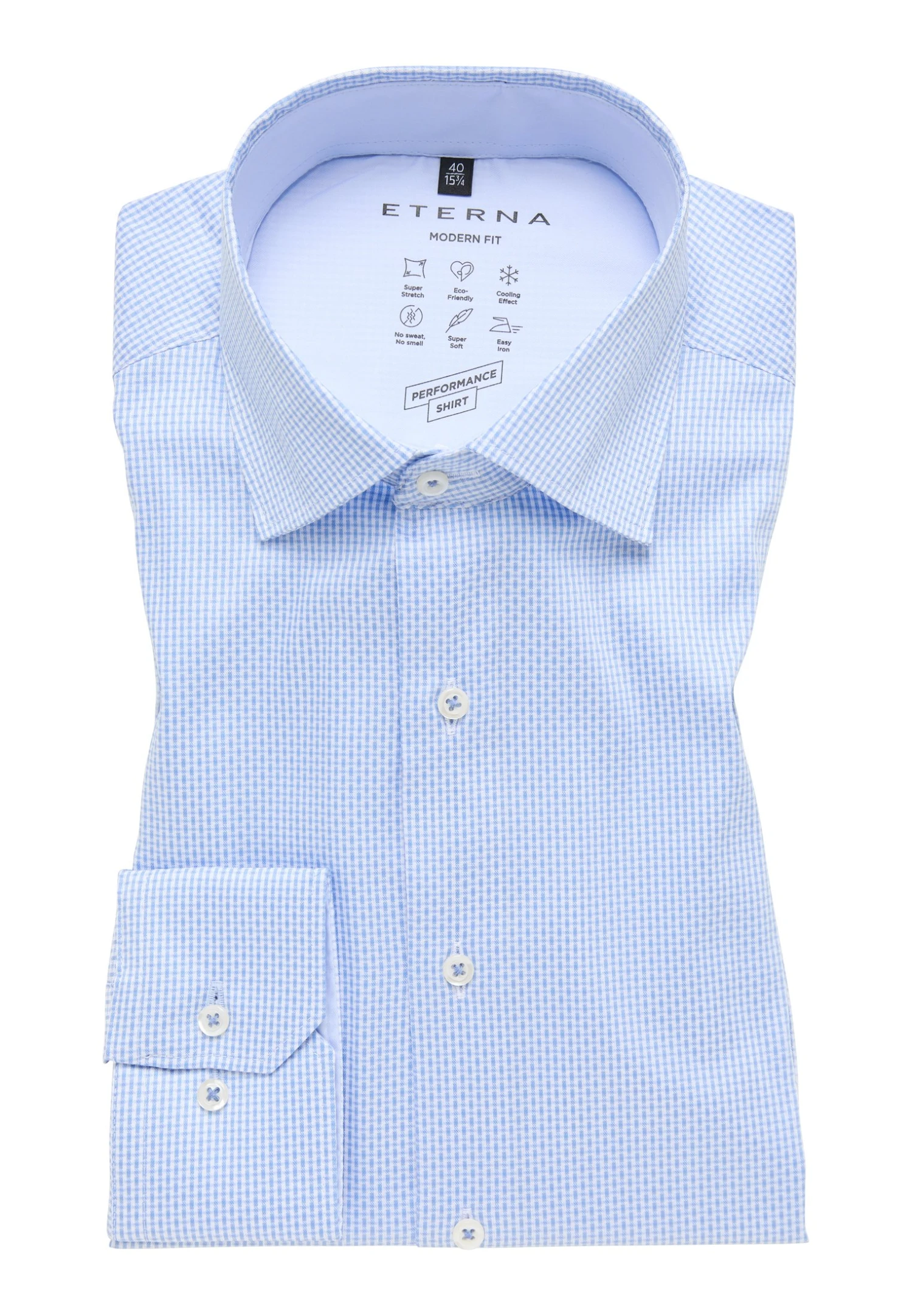 Eterna Modern Fit - Overhemd - Hellblau 8 Eterna Modern Fit - Overhemd - Hellblau - Afbeelding 6