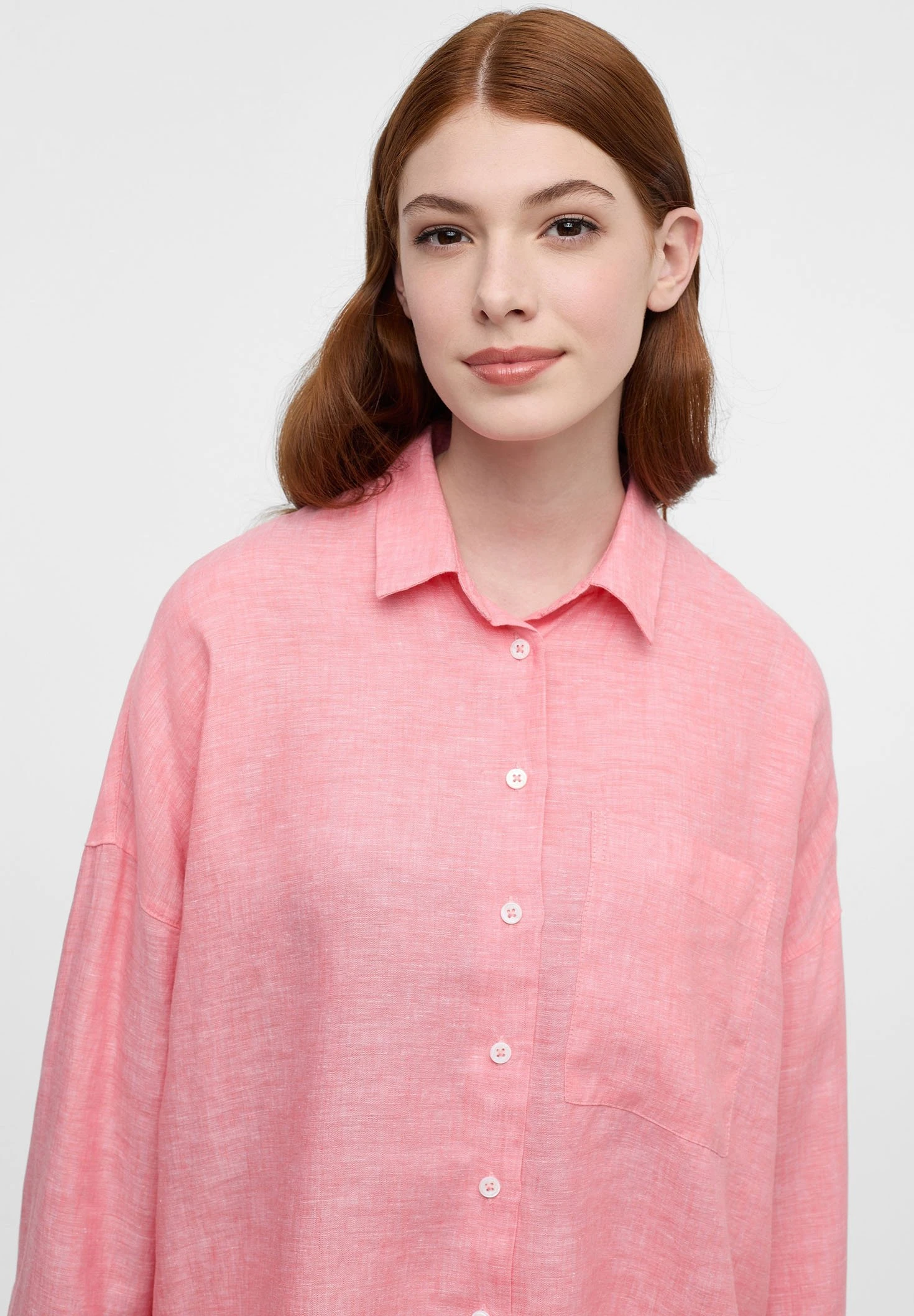 Eterna Overhemdblouse - Apricot 5 Eterna Overhemdblouse - Apricot - Afbeelding 3