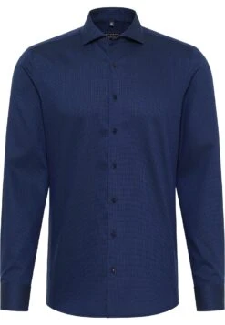 Eterna Struktur Slim Fit - Zakelijk Overhemd - Navy -Eterna 5bcc2da7d45141699bdb67397afbf329