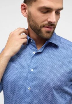 Eterna Bedrucktes Twill Kurzarm Modern Fit - Overhemd - Hellblau -Eterna 5df06c64407545f7aa4f994dda3ee0d3