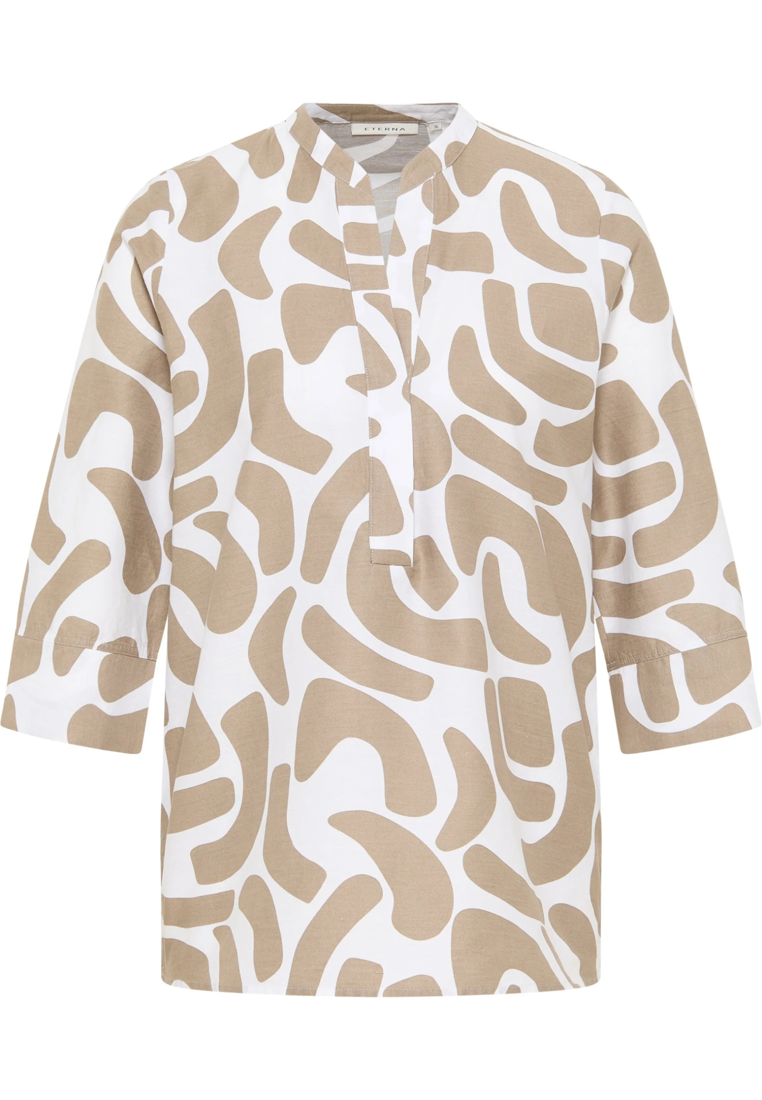 Eterna Regular Fit - Blouse - Khaki 6 Eterna Regular Fit - Blouse - Khaki - Afbeelding 4