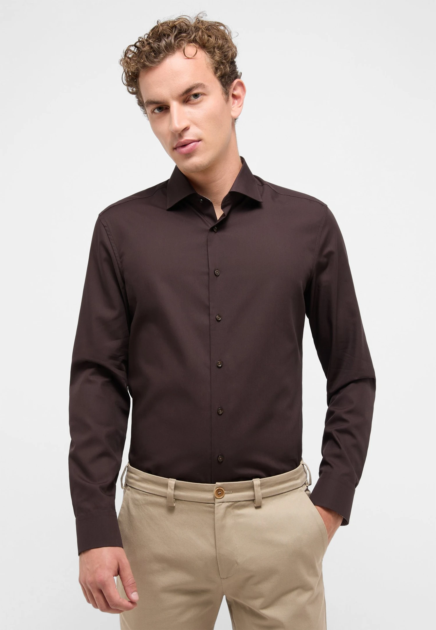 Eterna Original Slim Fit - Overhemd - Dunkelbraun 3 Eterna Original Slim Fit - Overhemd - Dunkelbraun