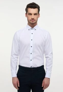 Eterna Unifarbenes Pinpoint - Overhemd - Weiß