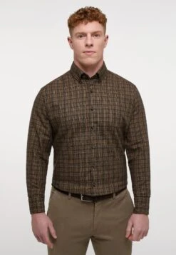 Eterna KariertesTailoring Modern Fit - Overhemd - Schwarz