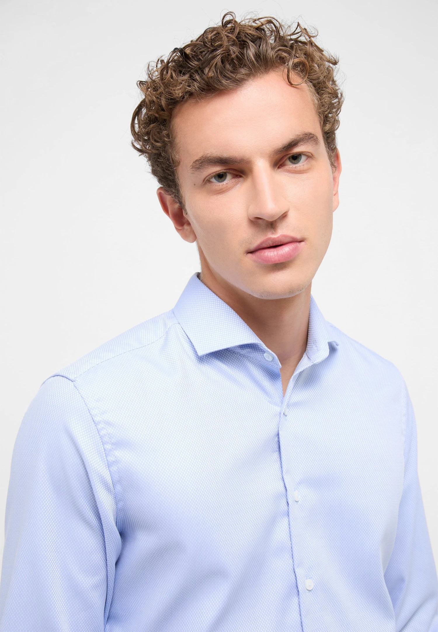 Eterna Struktur Slim Fit - Zakelijk Overhemd - Hellblau 5 Eterna Struktur Slim Fit - Zakelijk Overhemd - Hellblau - Afbeelding 3