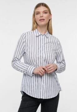 Eterna Overhemdblouse - Weiß Navy
