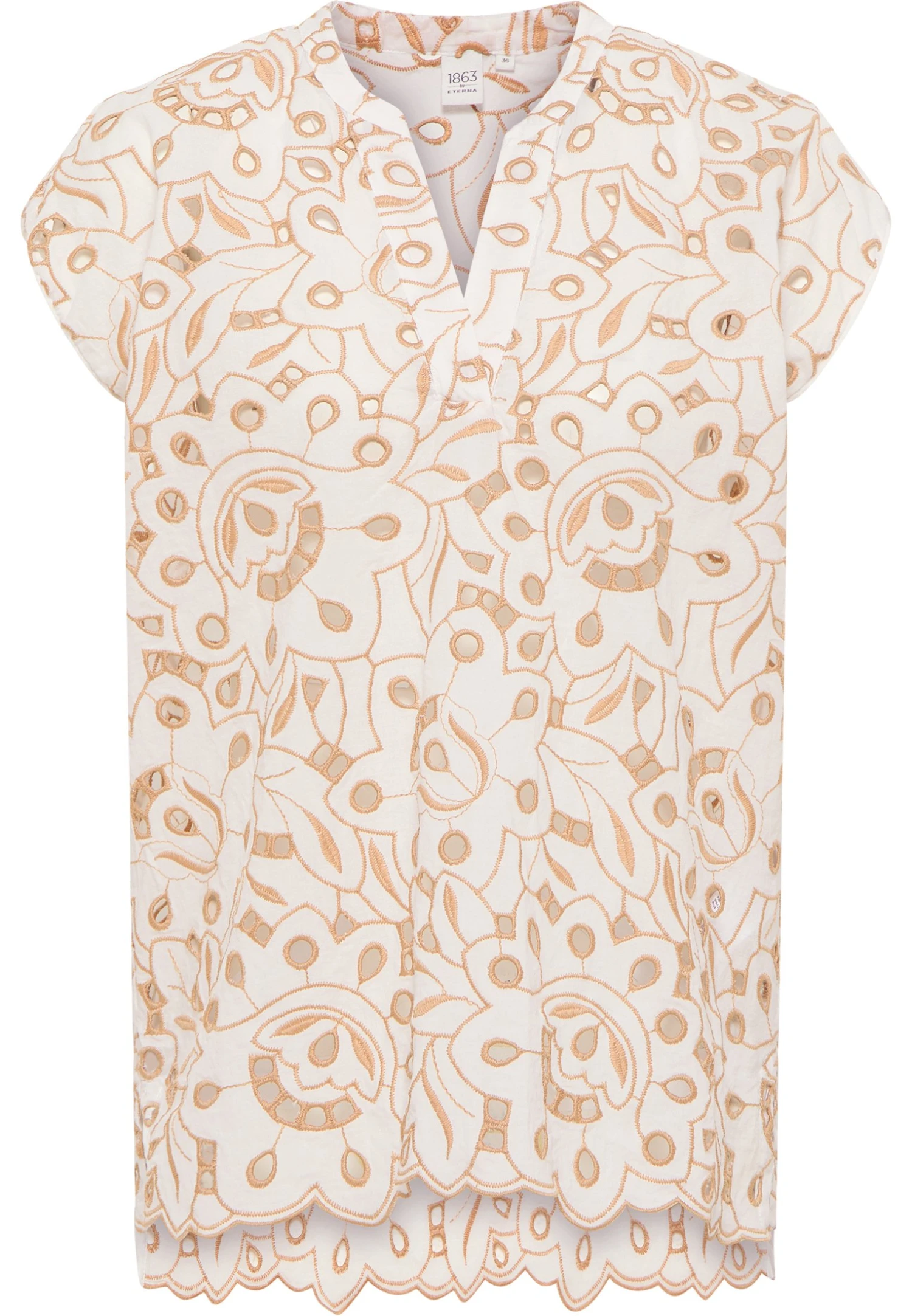 Eterna Lochstickerei - Overhemd - Weiß 6 Eterna Lochstickerei - Overhemd - Weiß - Afbeelding 4