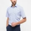 Eterna Kariertes Popeline-Kurzarm Comfort Fit - Overhemd - Himmelblau 2 Eterna Kariertes Popeline-Kurzarm Comfort Fit - Overhemd - Himmelblau -Eterna 66fa0ae91c0f4da7a10ee36251276249